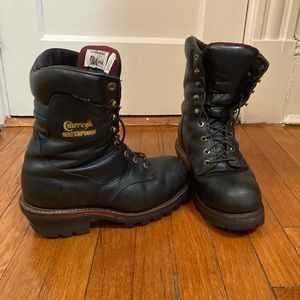 Chippewa Loggers Made in USA Size 8 Black Insulated